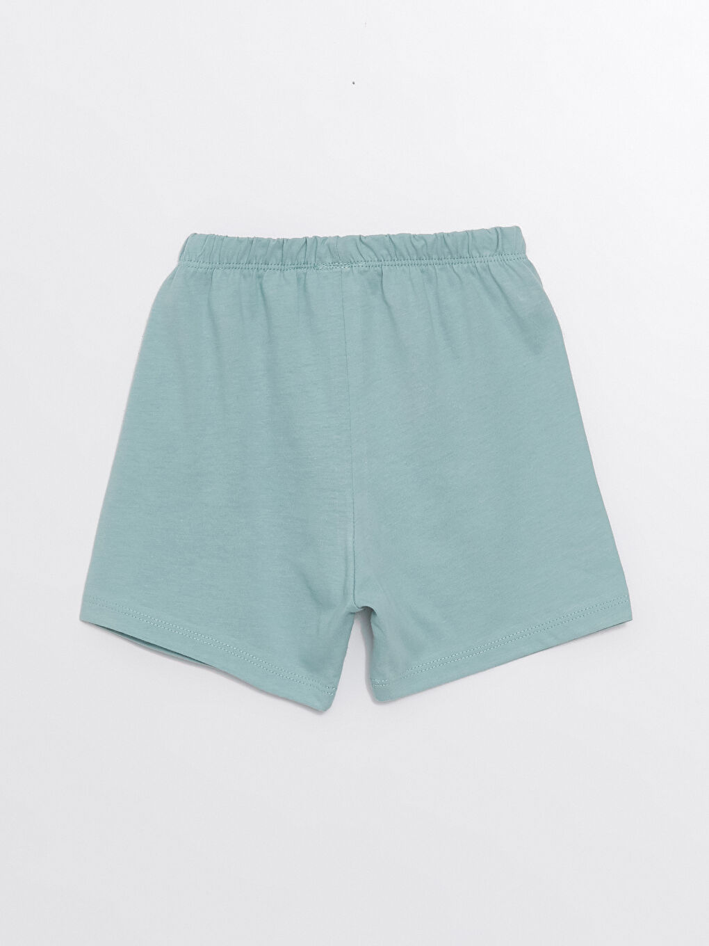 Yeşil Beli Lastikli Basic Erkek Bebek Şort-2