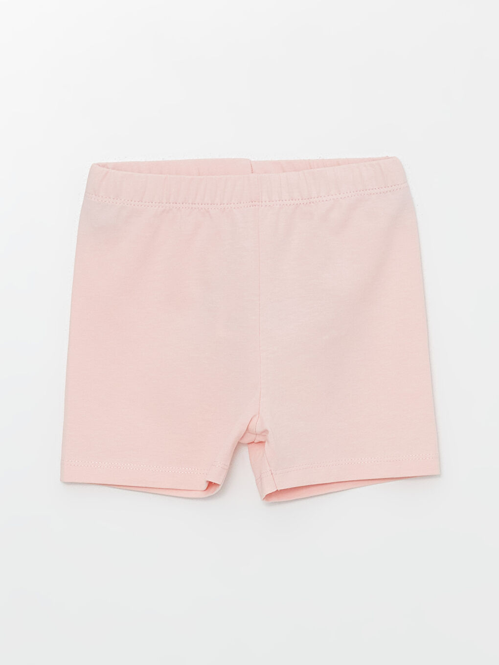 Pembe Beli Lastikli Basic Kız Çocuk Kısa Tayt