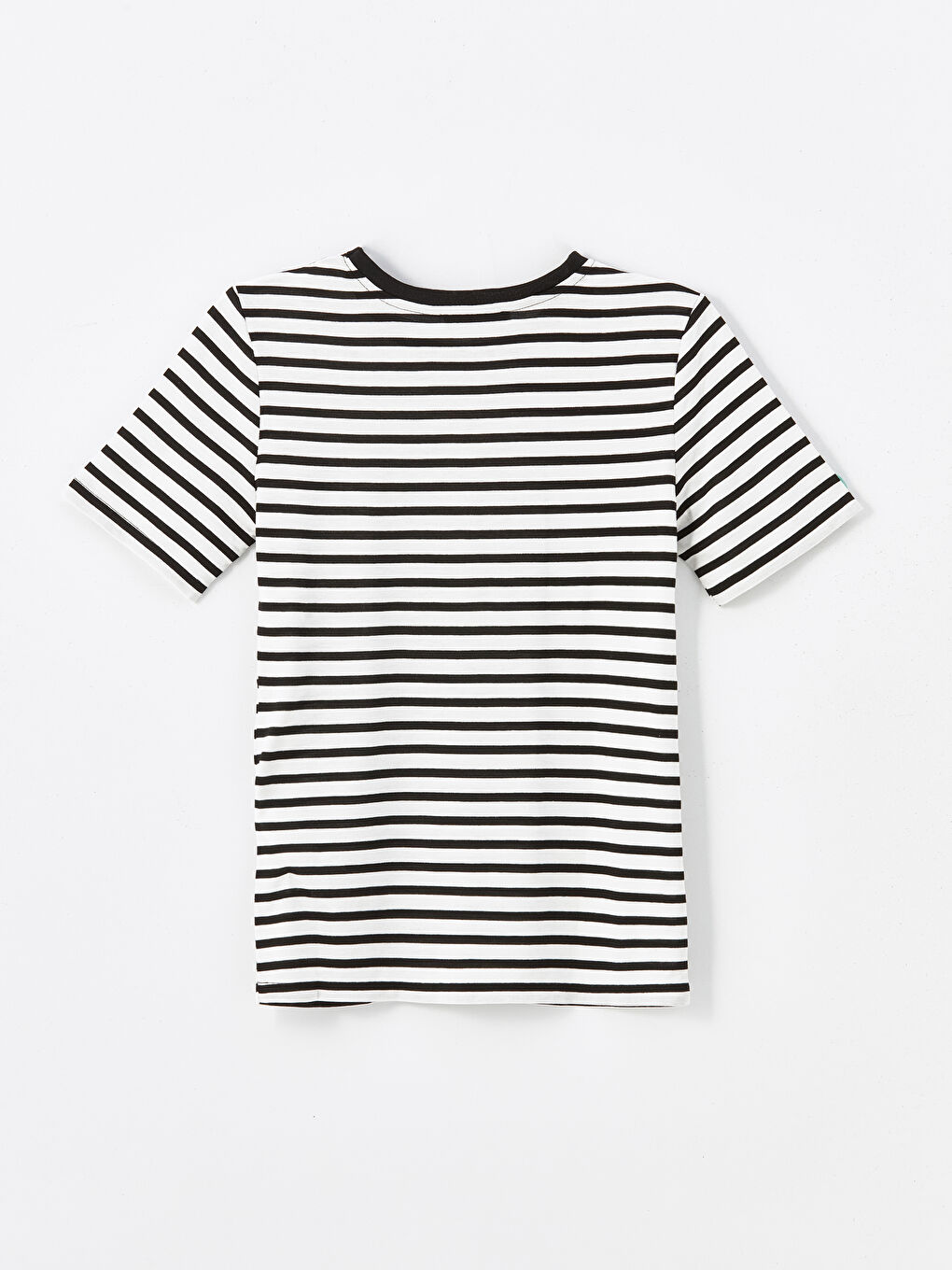 Crew Neck Striped Short Sleeve Women's T-Shirt -S4OJ65Z8-LEG