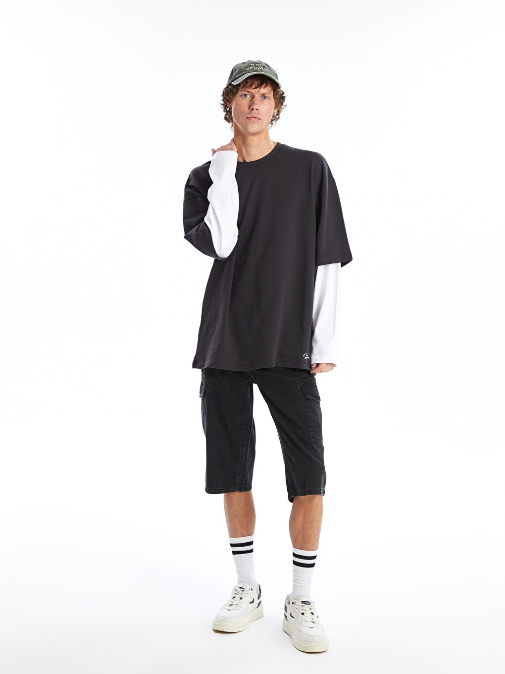 Gri Standart Kalıp Erkek Jean Şort