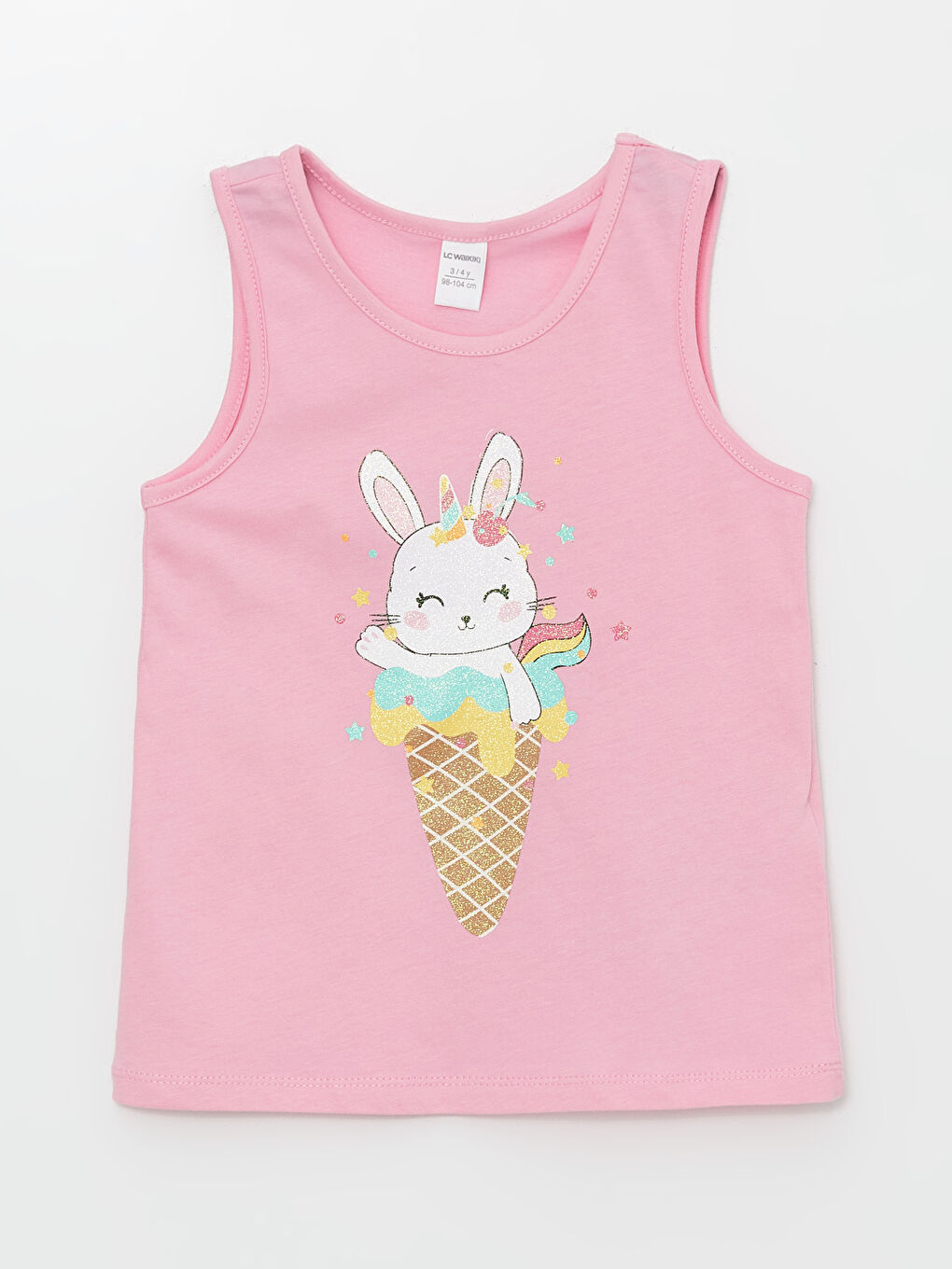 Pembe Bisiklet Yaka Kız Çocuk Atlet