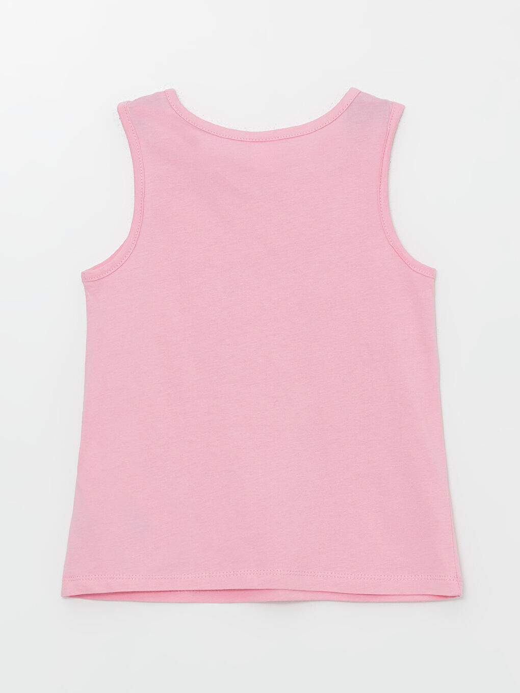 Pembe Bisiklet Yaka Kız Çocuk Atlet-1