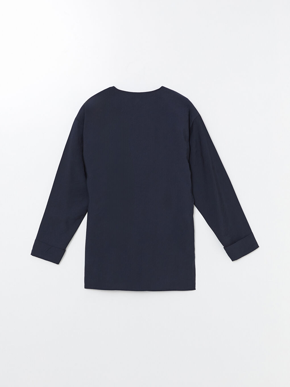 Lacivert Kruvaze Yaka Kadın Kimono-5