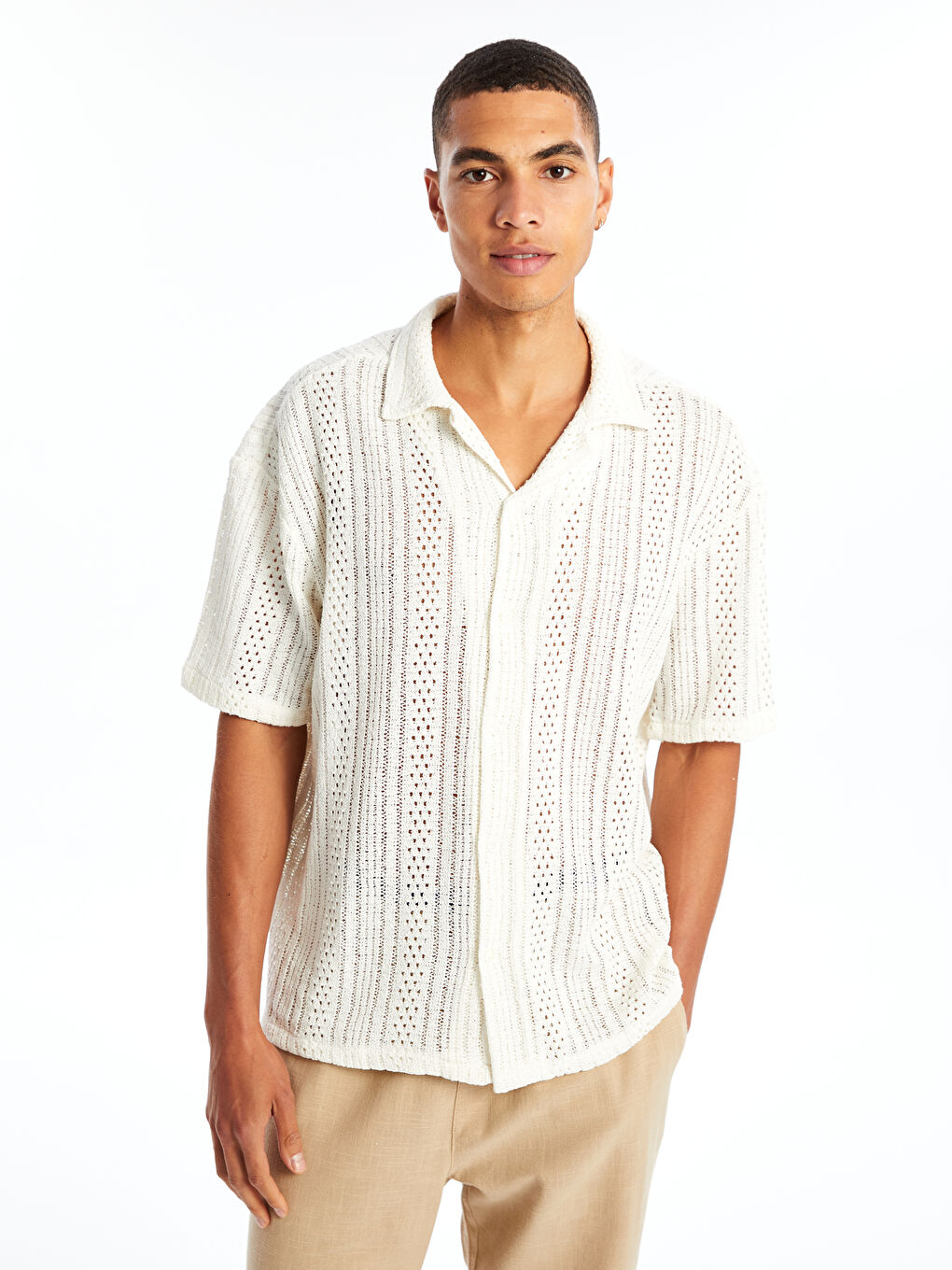 Regular Fit Short Sleeve Men's Shirt -S4OL19Z8-FT0
