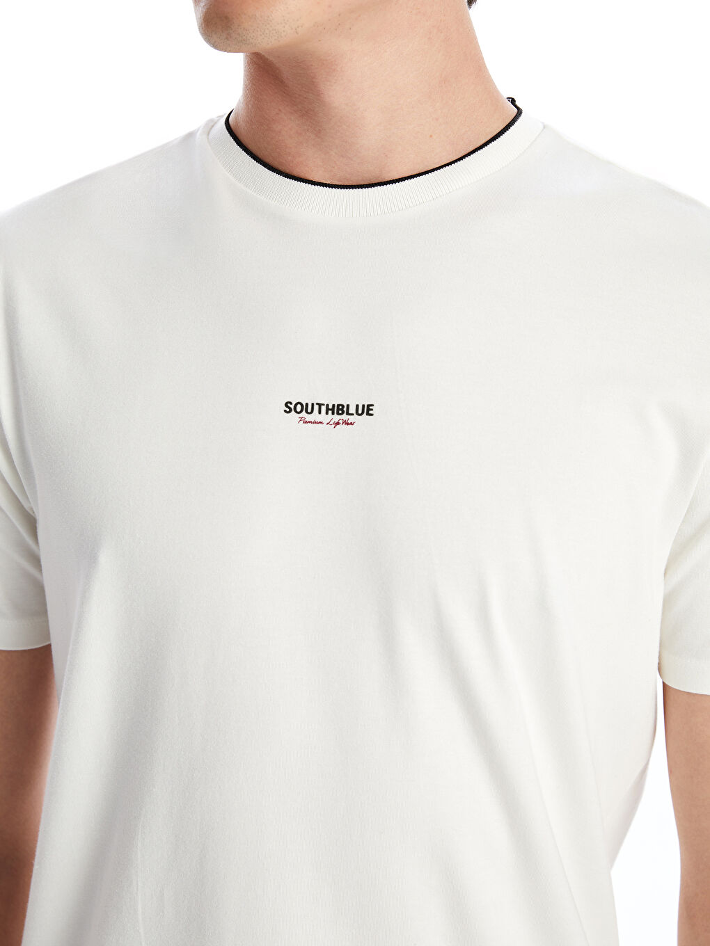 SOUTHBLUE Crew Neck Short Sleeve Printed Combed Cotton Men's T-shirt -S4OL78Z8-R9J