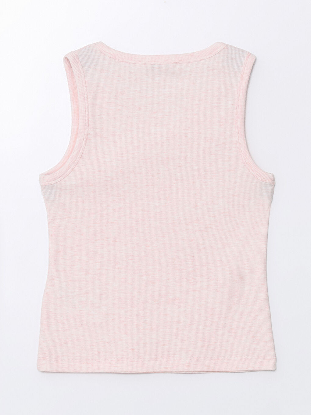 Pembe Bisiklet Yaka Parlak Taşlı Kadın Atlet-5