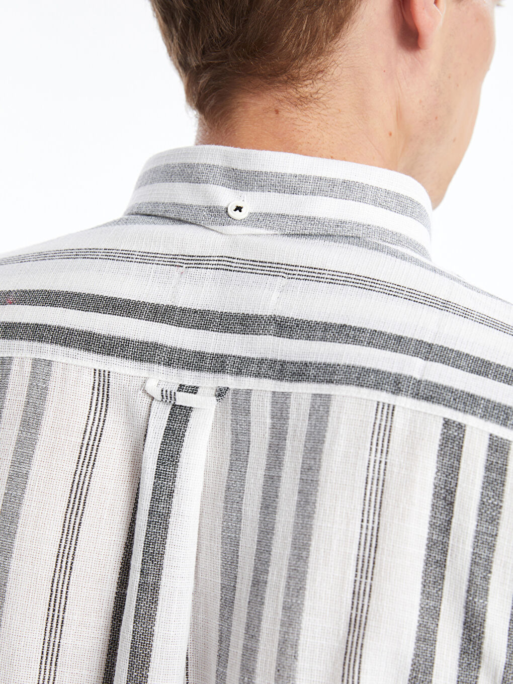 Slim Fit Long Sleeve Striped Men's Shirt -S4OM16Z8-LFY