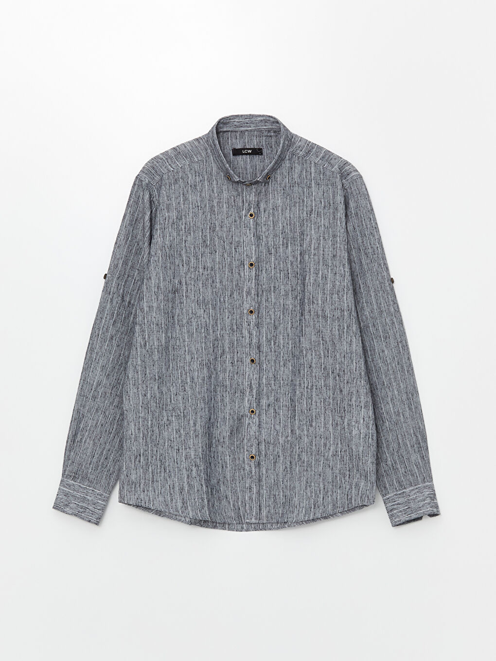 Regular Fit Long Sleeve Striped Men's Shirt -S4OM20Z8-LGS