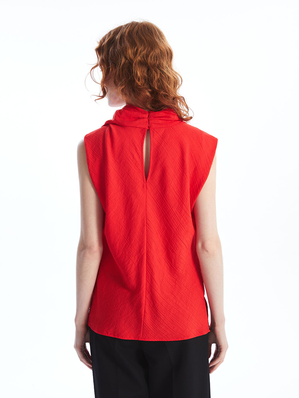 Flowy Collar Women's Blouse -S4OM22Z8-HBH