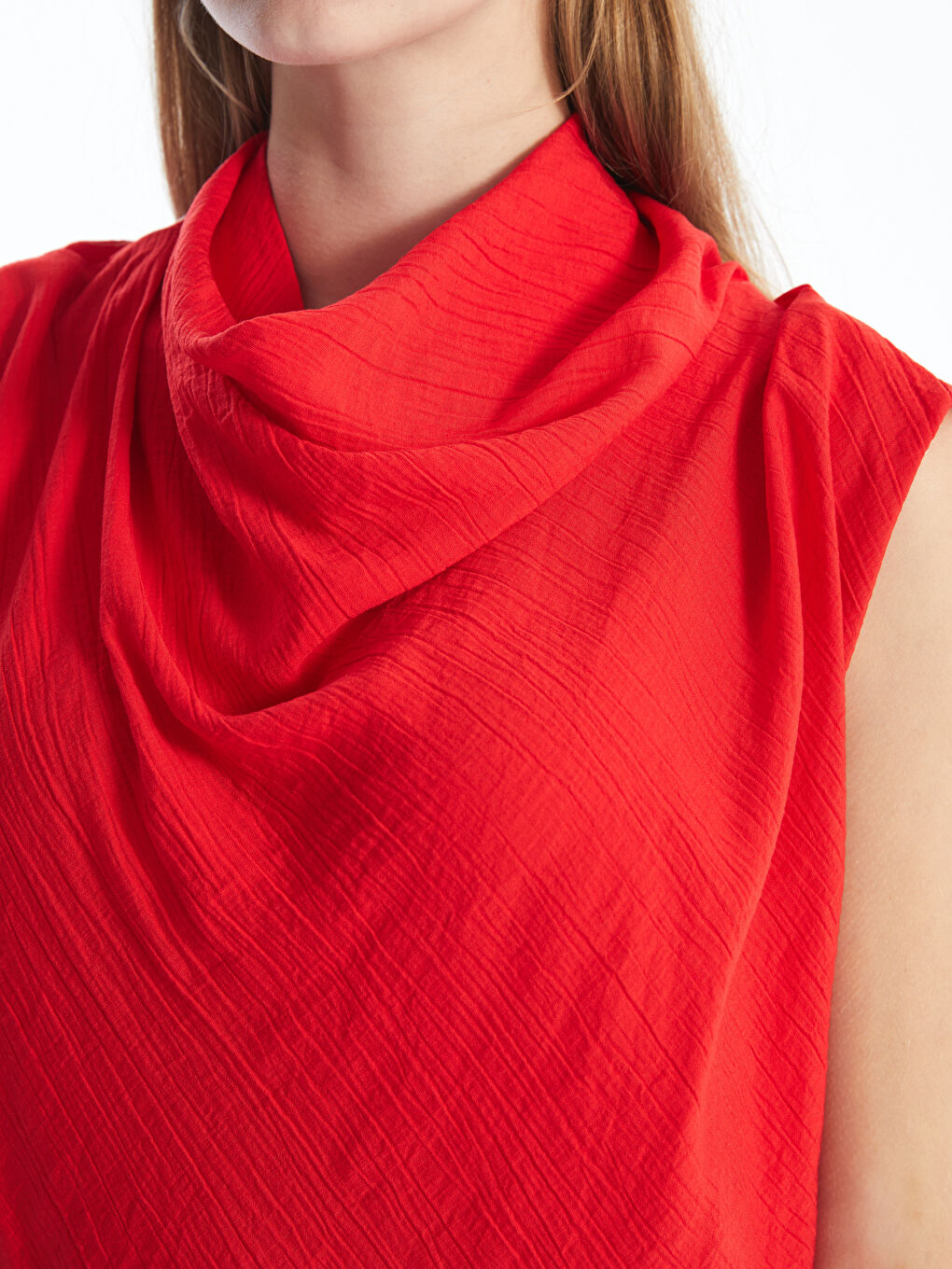 Flowy Collar Women's Blouse -S4OM22Z8-HBH