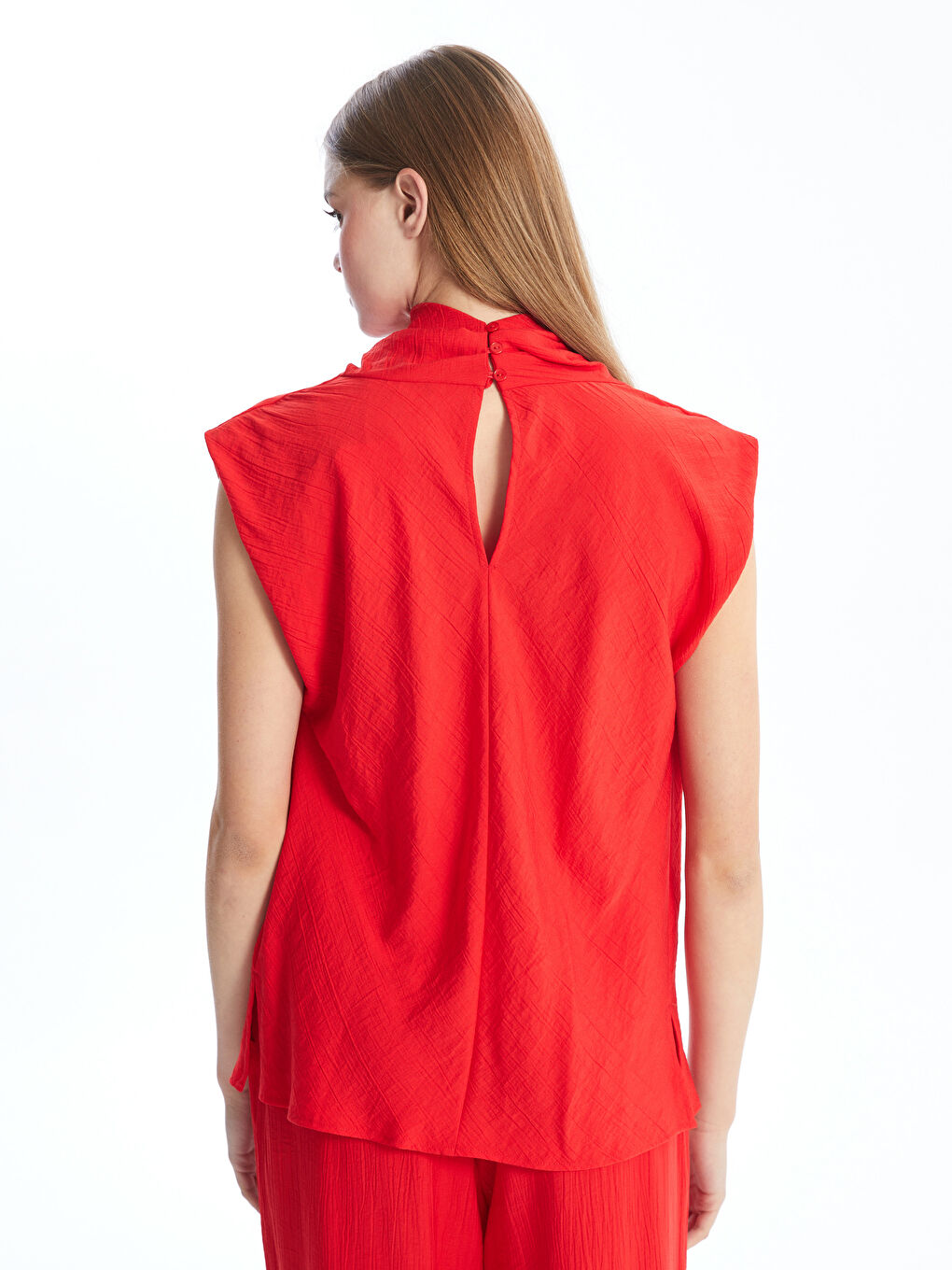 Flowy Collar Women's Blouse -S4OM22Z8-HBH