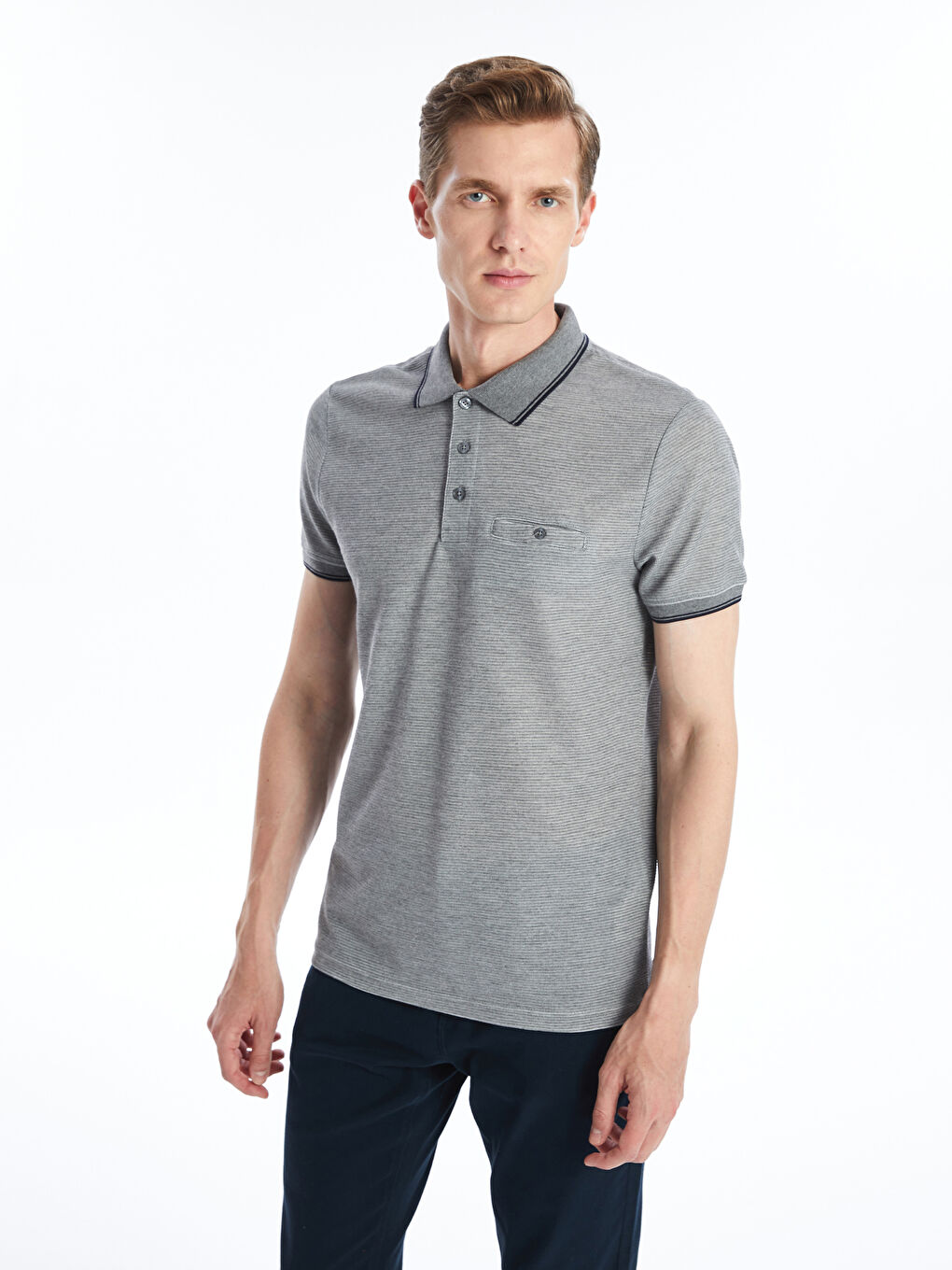 Polo Neck Short Sleeve Men's T-Shirt