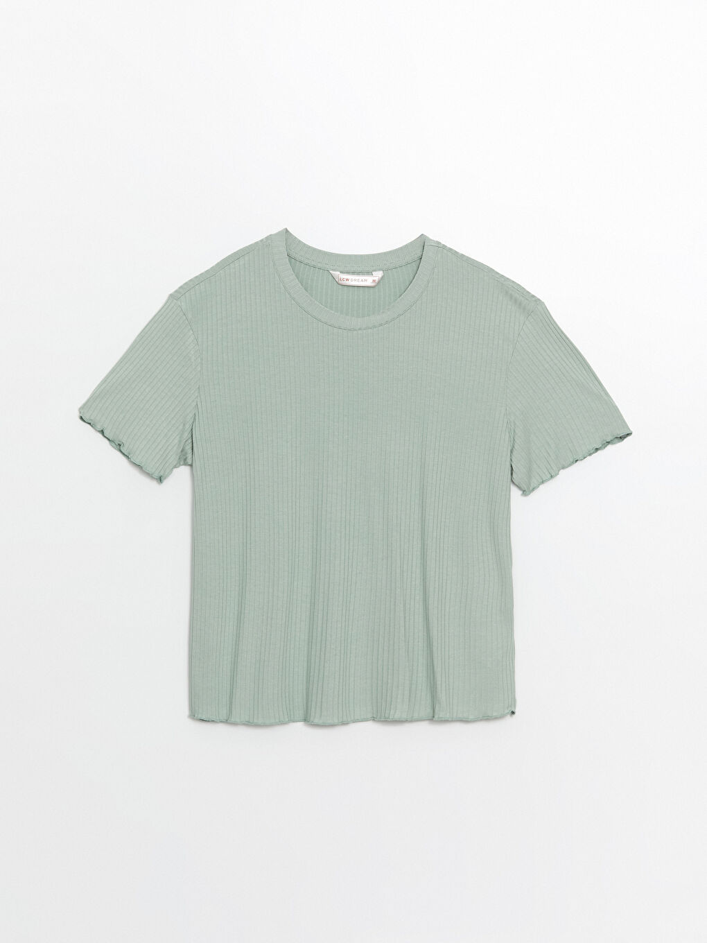 Yeşil Bisiklet Yaka Kadın Pijama Üstü