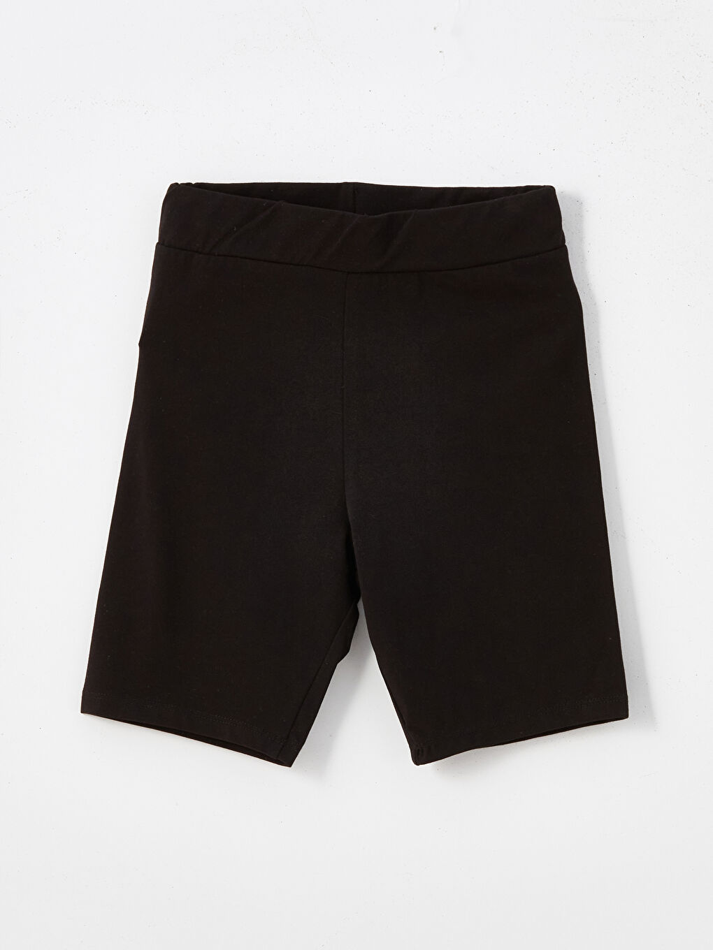 Siyah Beli Lastikli Kız Çocuk Kısa Tayt