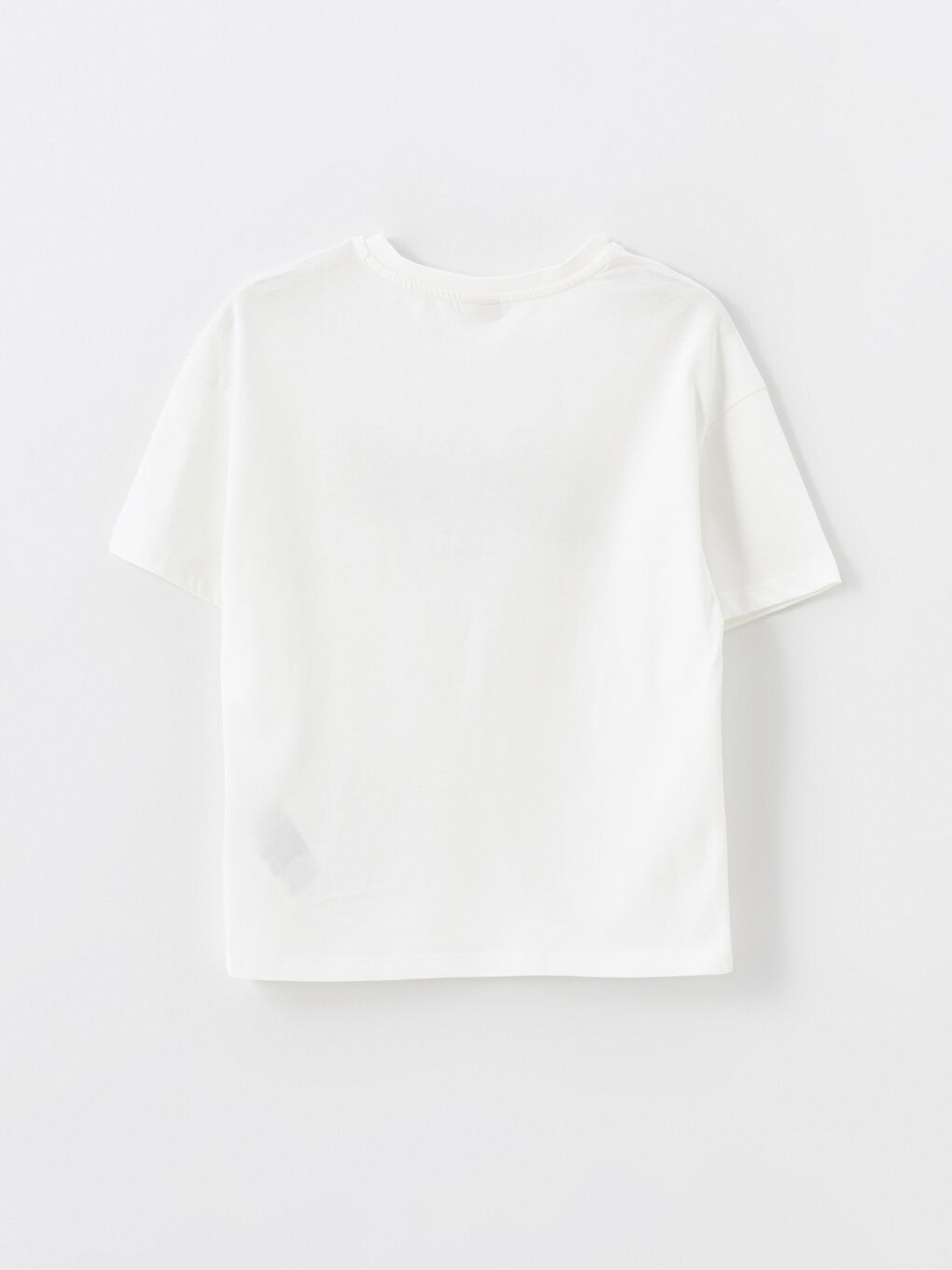 Beyaz Bisiklet Yaka New York Baskılı Kız Çocuk Tişört-2