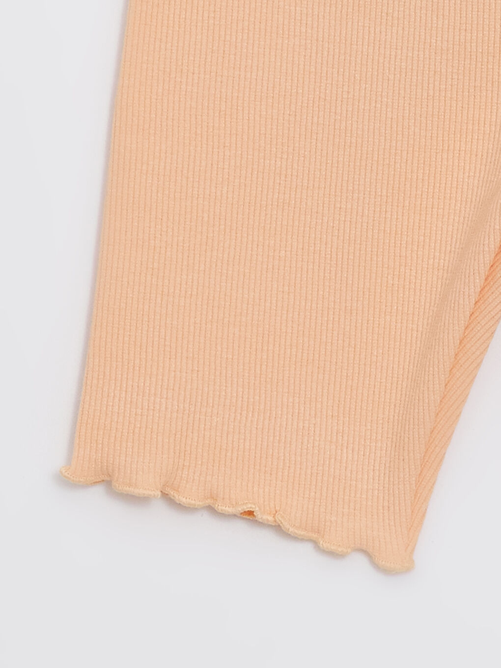 Turuncu Beli Lastikli Basic Kız Bebek Tayt-1