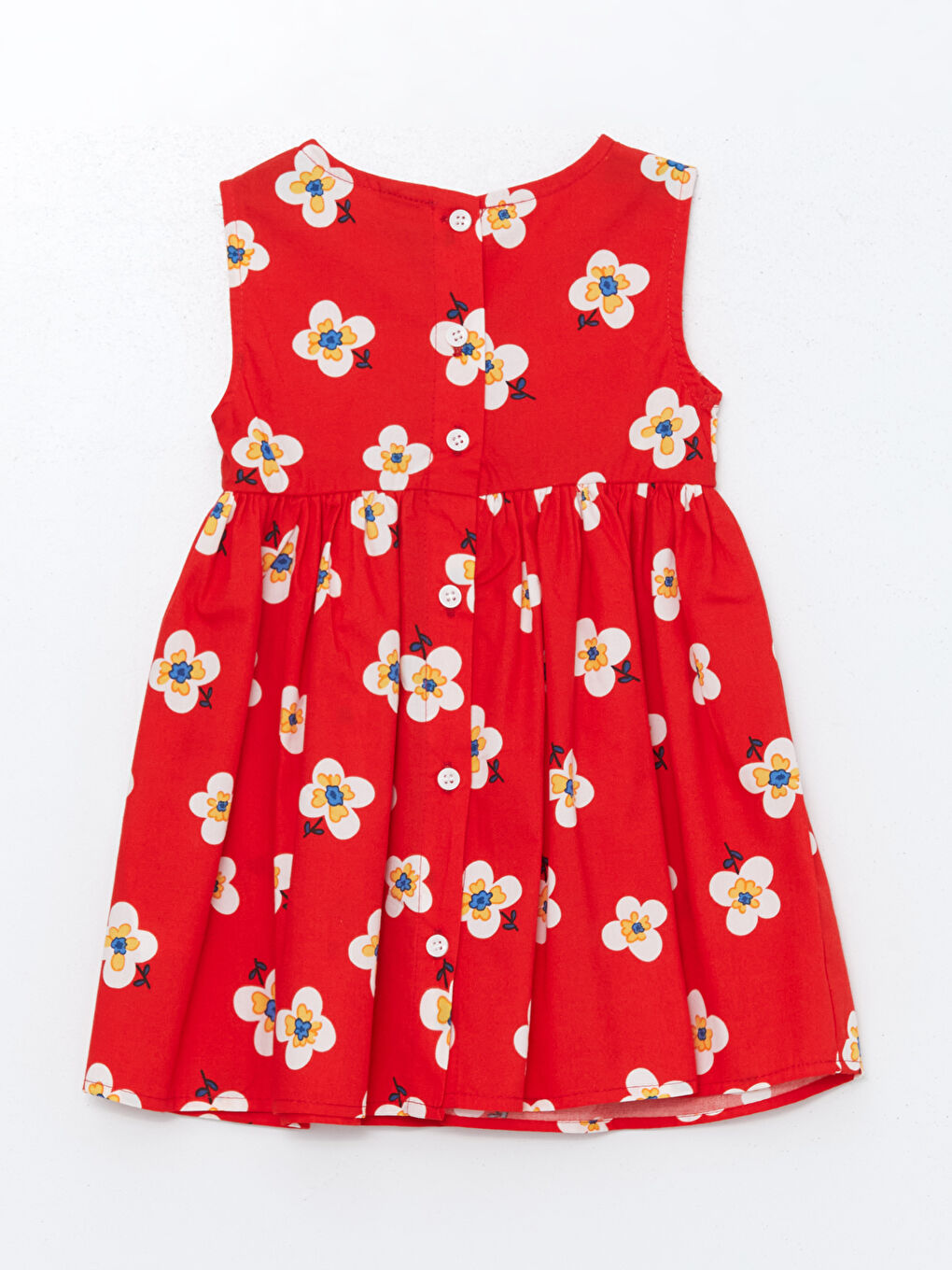 Robe pour Bébé Filles à Col Rond et Motif Floral-1