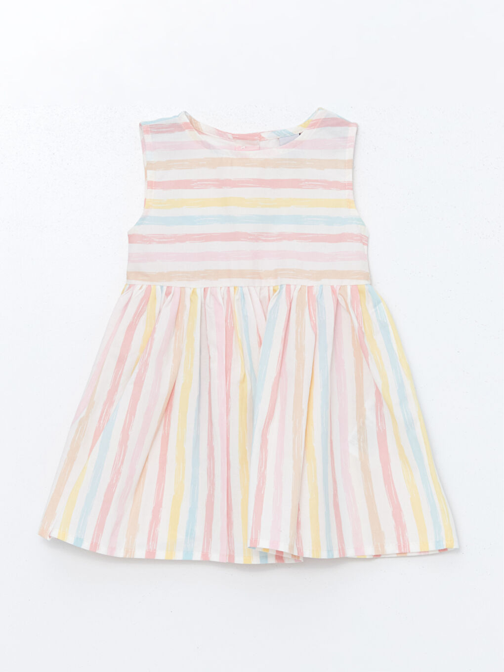 Robe Bébé Filles Rayée à Col Rond