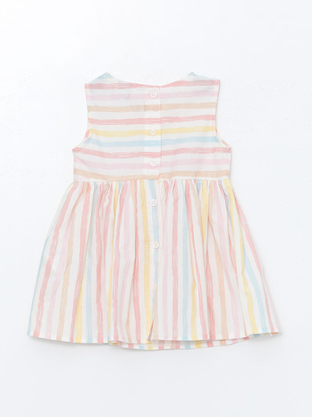 Robe Bébé Filles Rayée à Col Rond-1