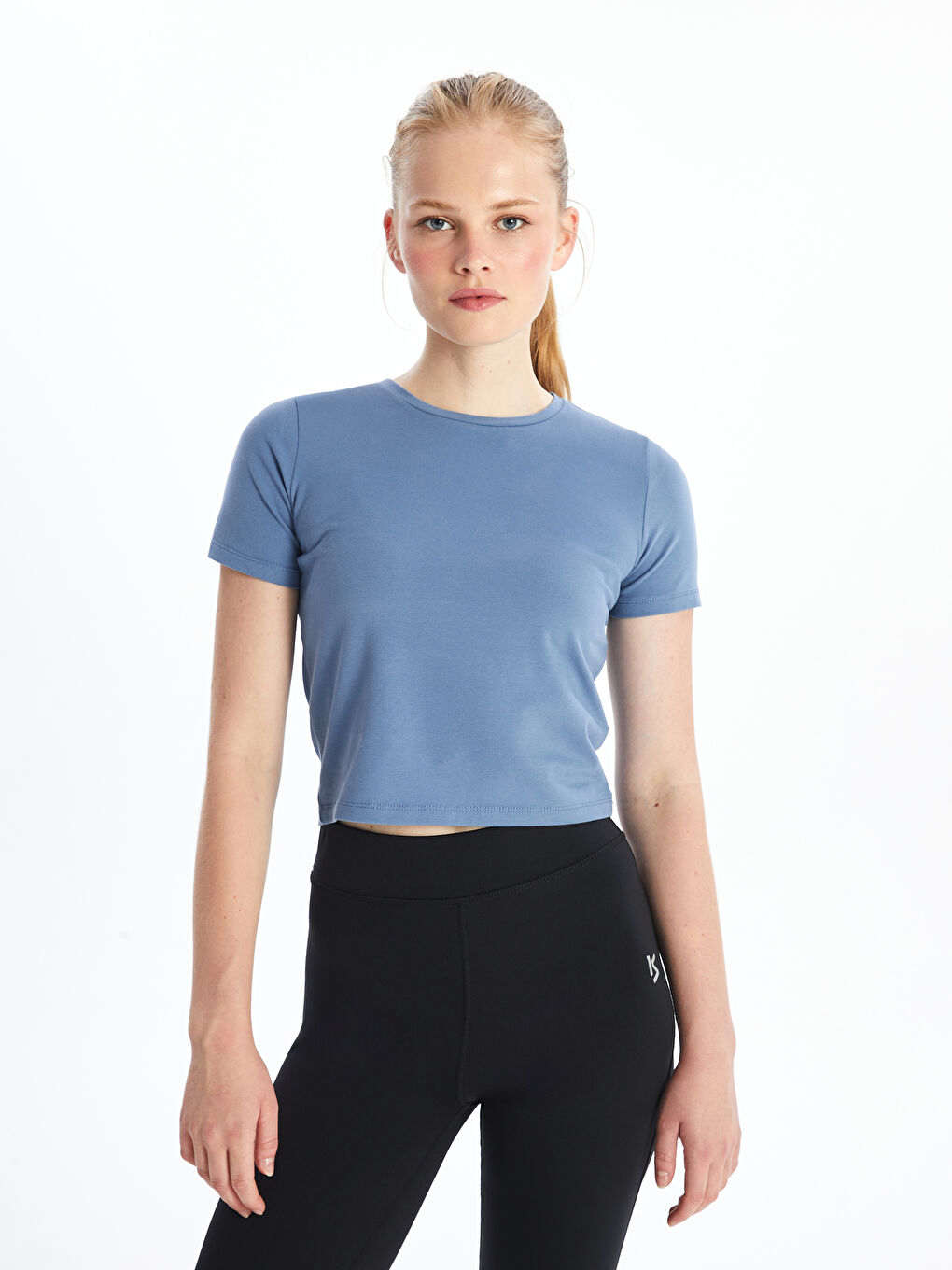 Mavi Bisiklet Yaka Kadın Crop