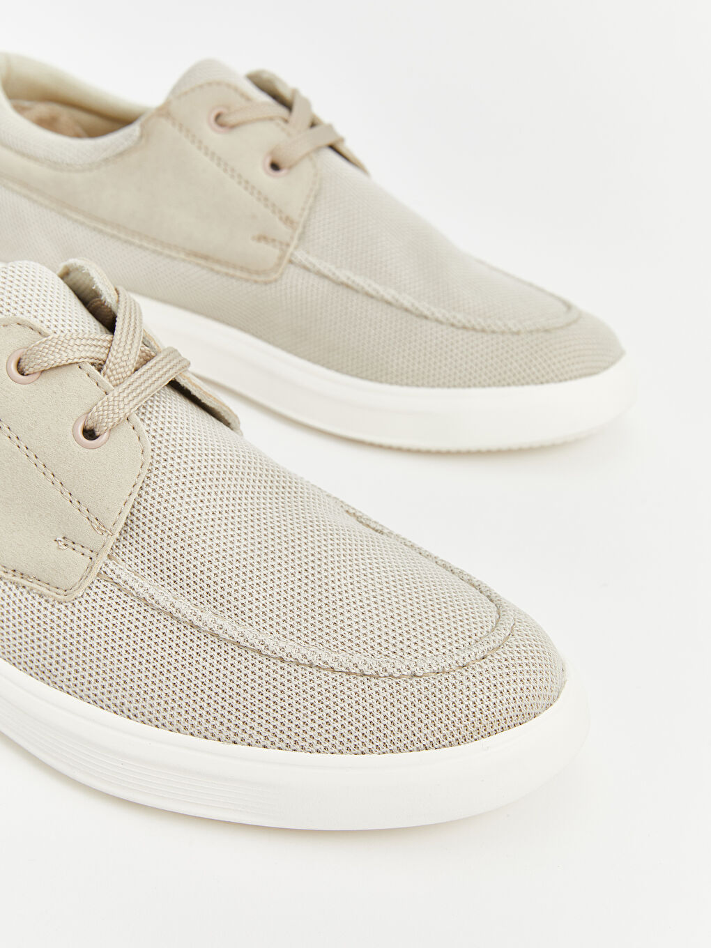 Bej Bağcıklı Erkek Klasik Ayakkabı-2