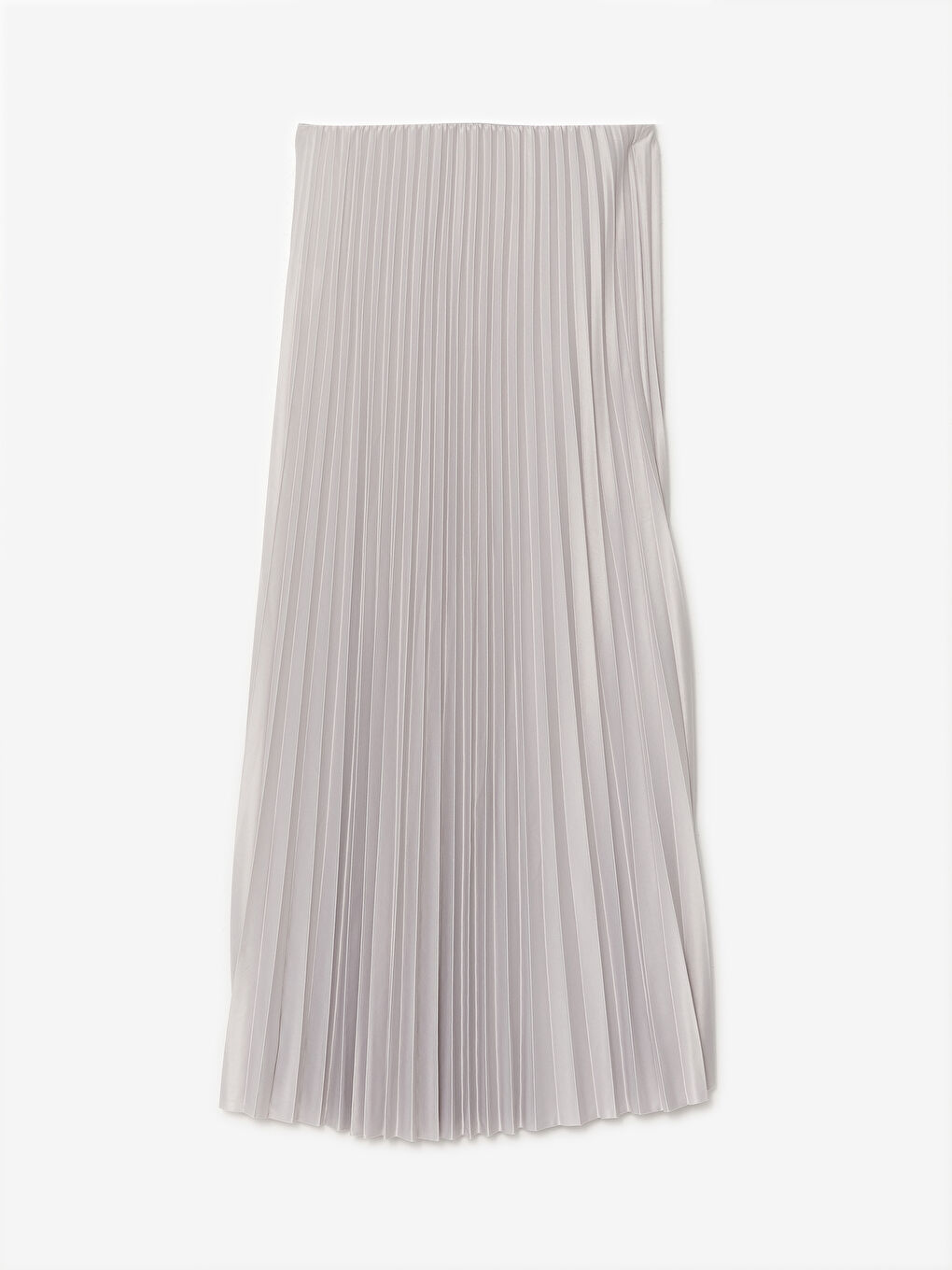 Women's Elastic Waist Plain Pleated Satin Skirt -S4OO30Z8-EHW