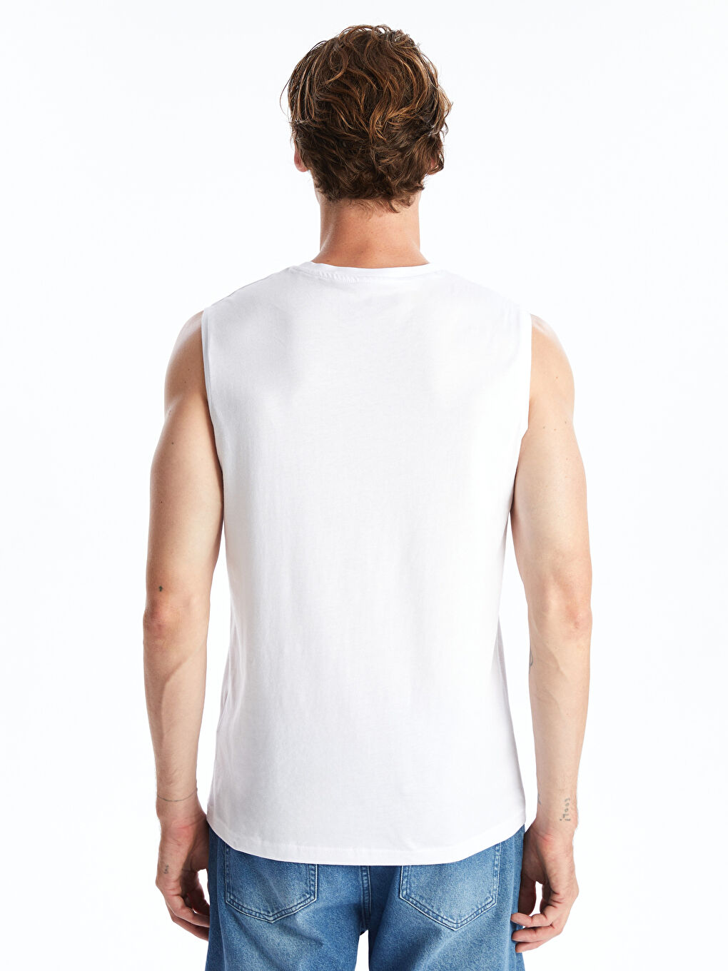 Crew Neck Printed Men's Sleeveless T-Shirt -S4OP62Z8-Q6K