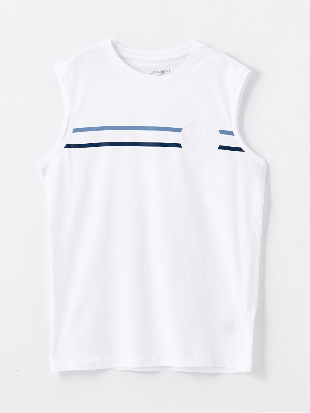 Crew Neck Printed Men's Sleeveless T-Shirt -S4OP62Z8-Q6K