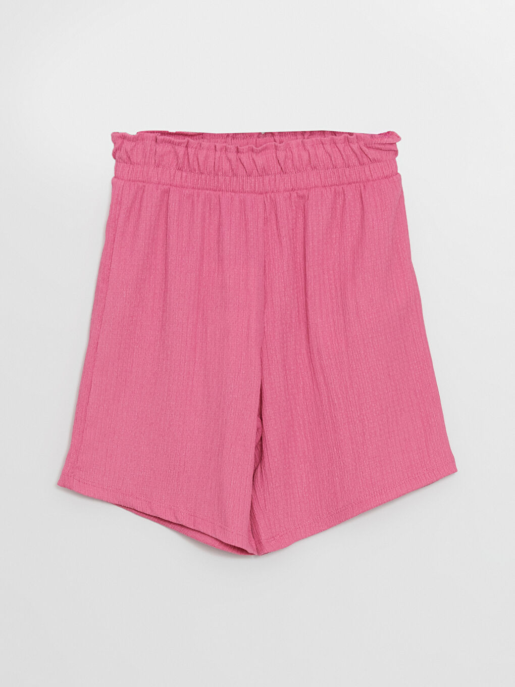 LCW Kids Pembe Beli Lastikli Kız Çocuk Şort