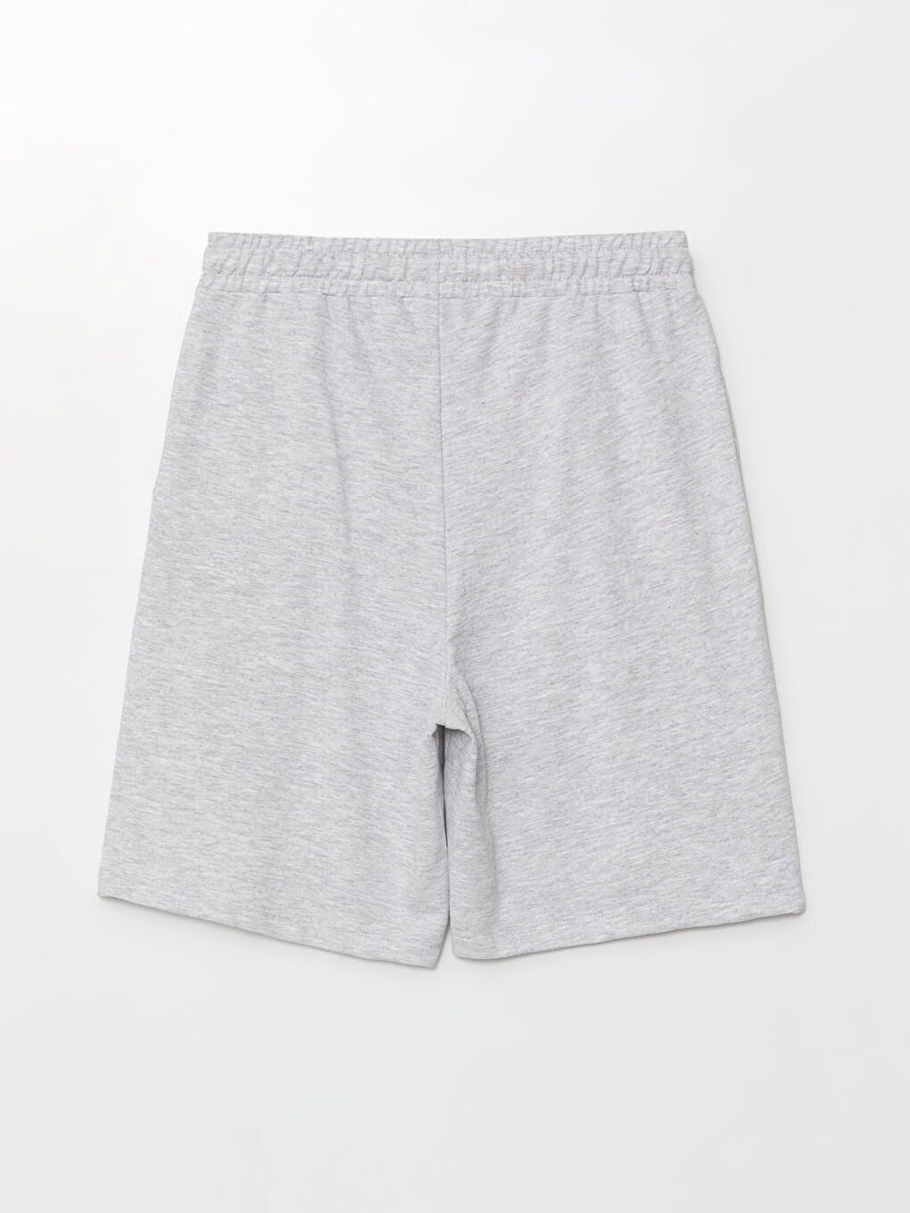 Gri Beli Lastikli Kadın Şort-5