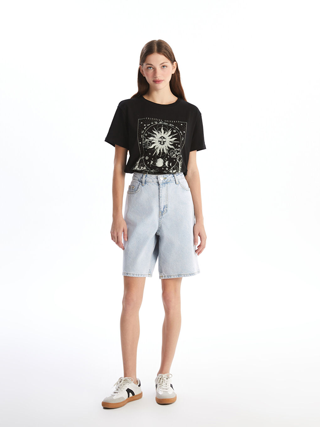 Bermuda Fit Women's Jean Shorts -S4OQ59Z8-311