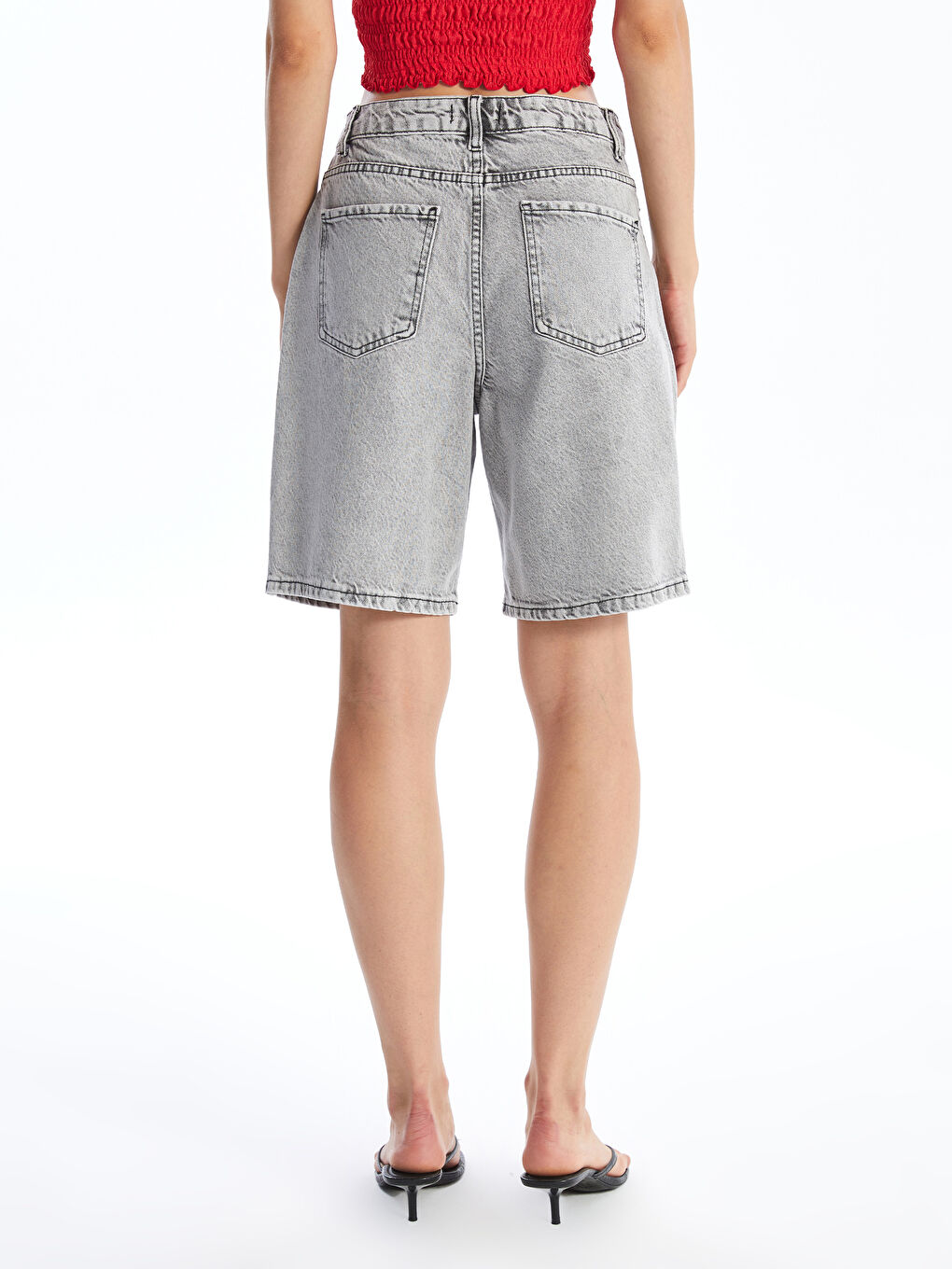 Bermuda Fit Women's Jean Shorts -S4OQ60Z8-GRD