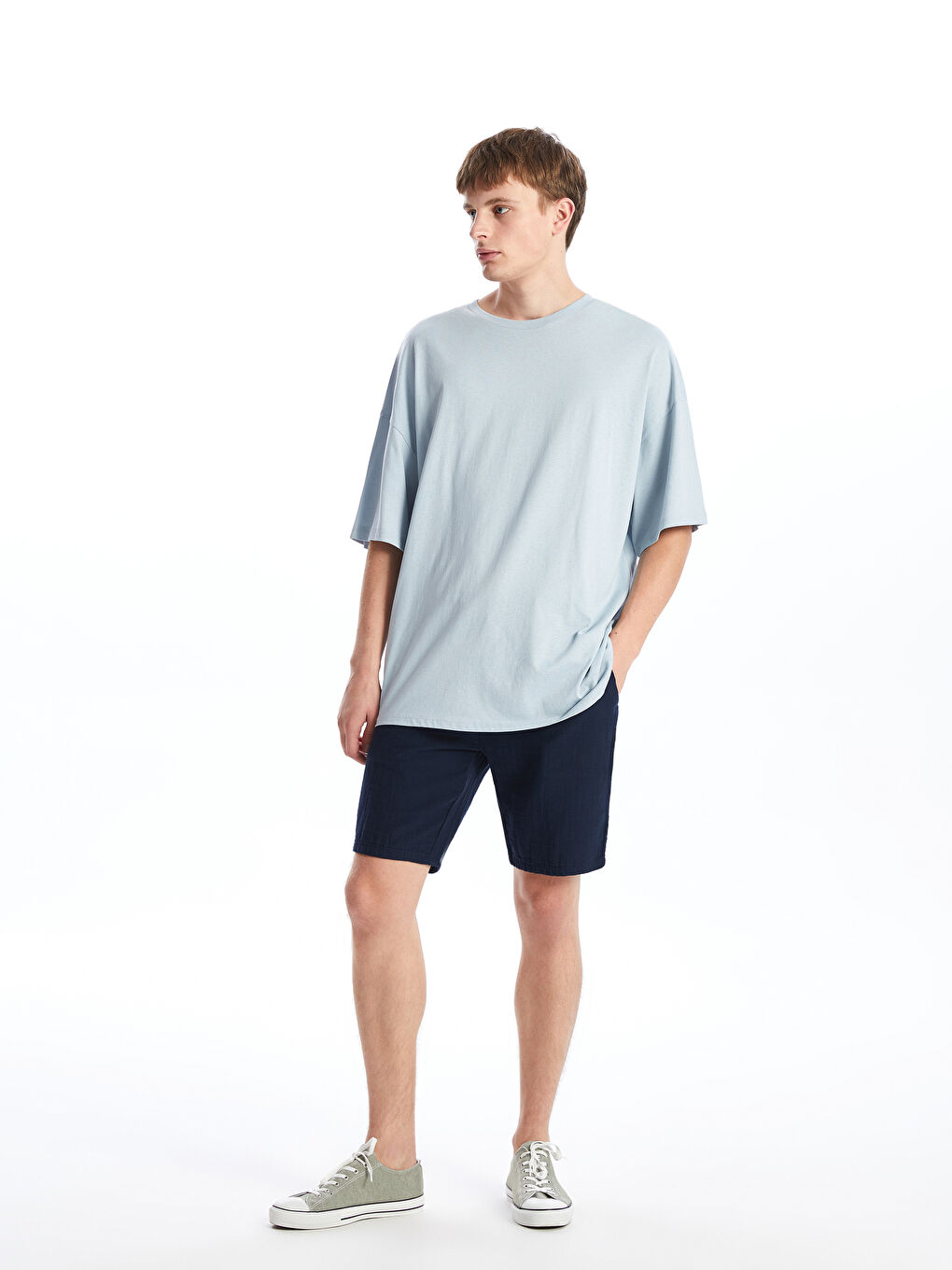 XSIDE Lacivert Slim Fit Erkek Şort
