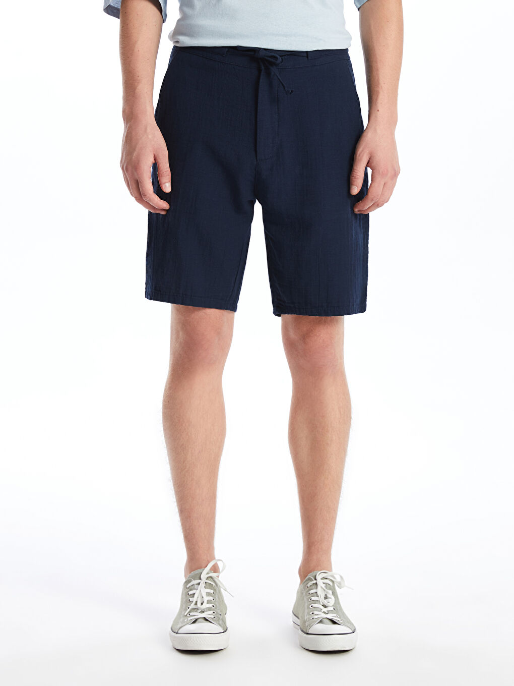 XSIDE Lacivert Slim Fit Erkek Şort - 1
