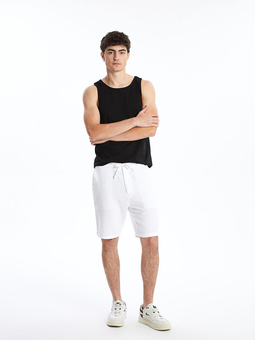 XSIDE Beyaz Slim Fit Erkek Şort