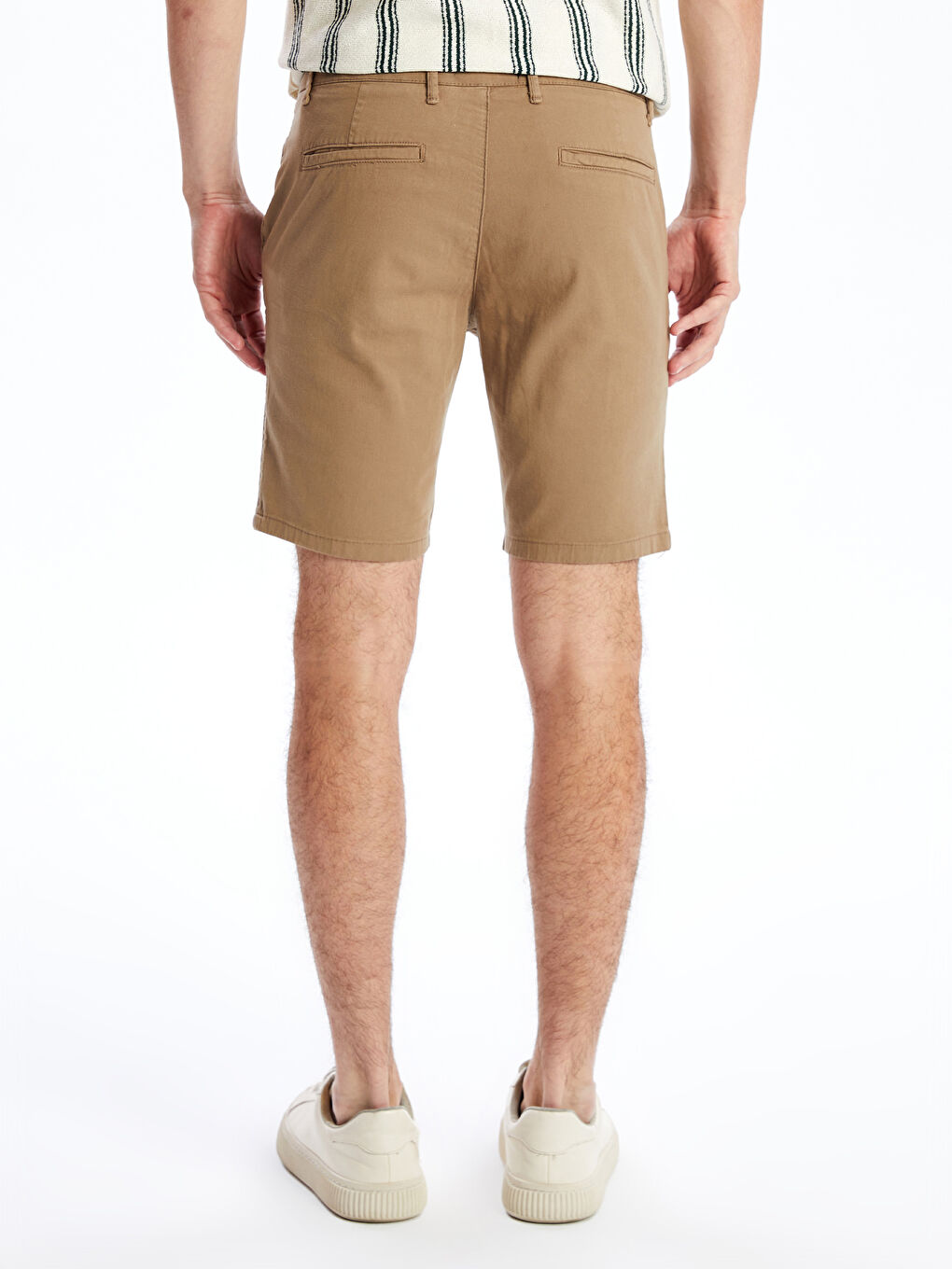 Haki Slim Fit Erkek Şort-3