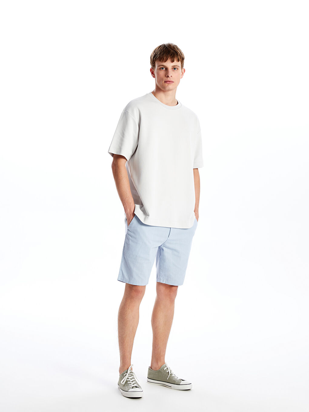 Slim Fit Men's Shorts -S4OR12Z8-CYK