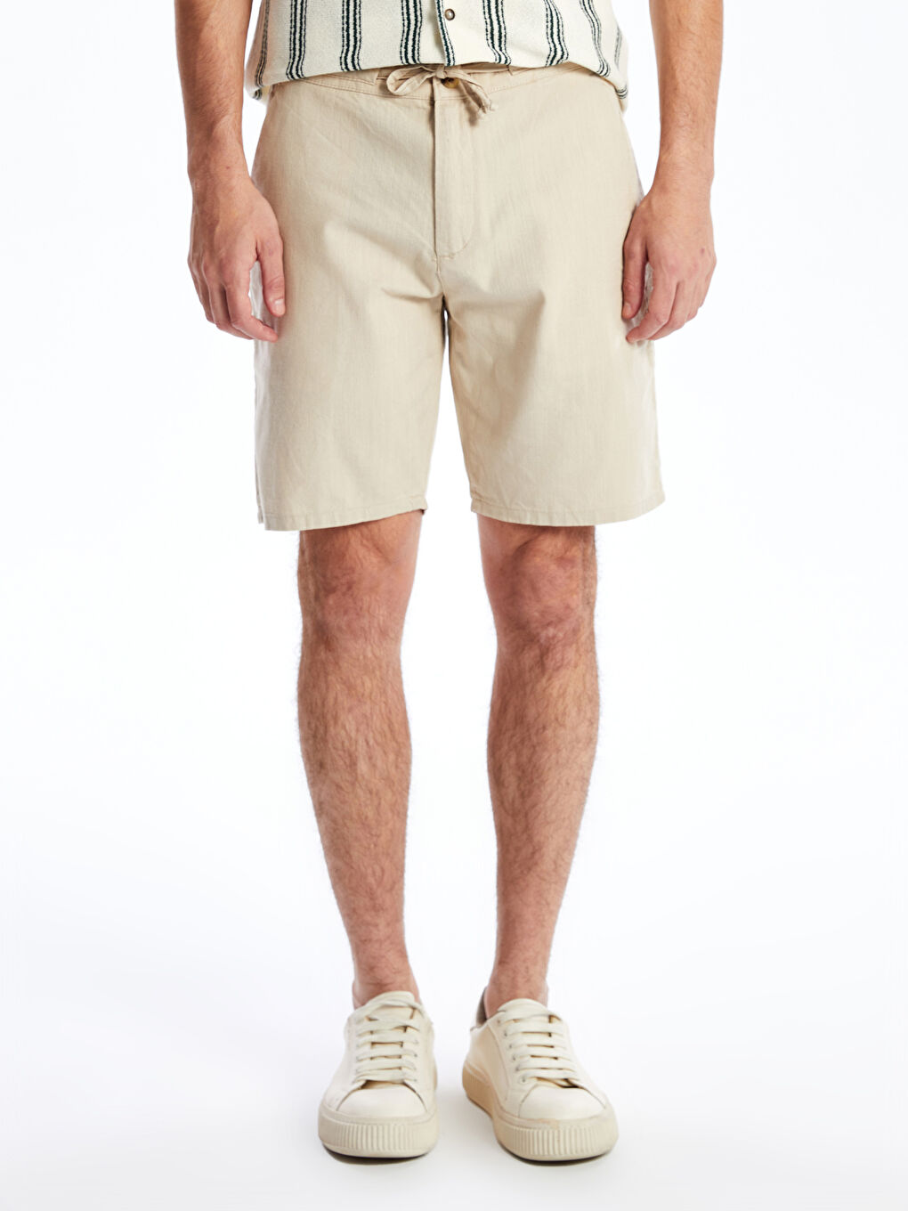 XSIDE Bej Slim Fit Erkek Şort - 1