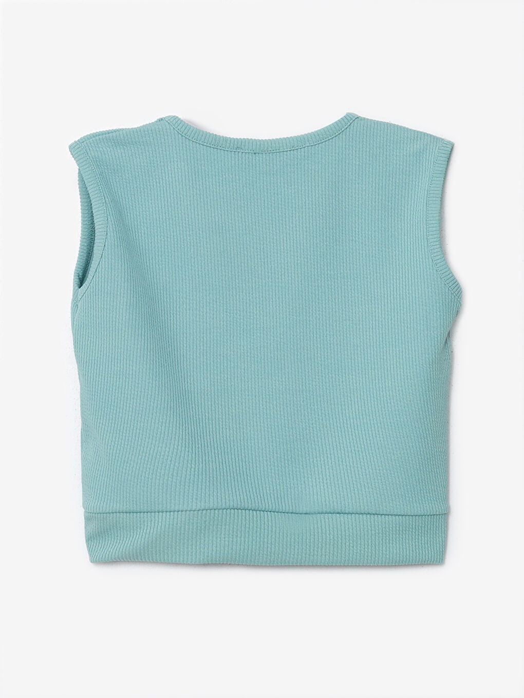 Yeşil Bisiklet Yaka Kız Çocuk Atlet ve Şort Etek-4