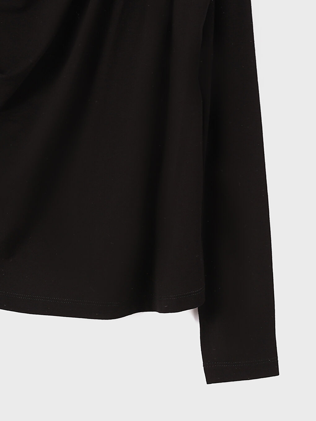 Blouse Froncée à Col Rond-2