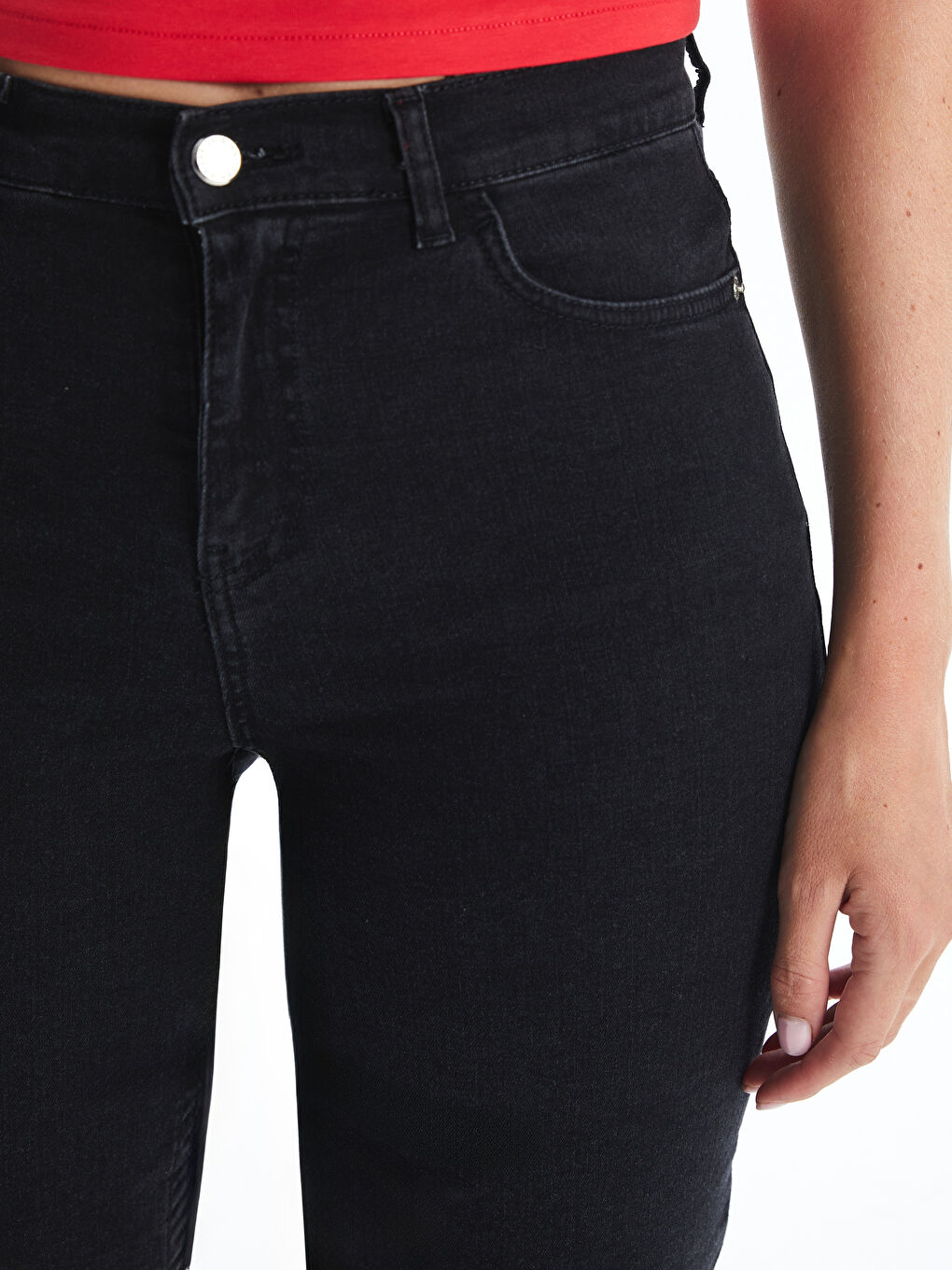 Ženski teksas šorts bermuda fit -S4OR93Z8-327