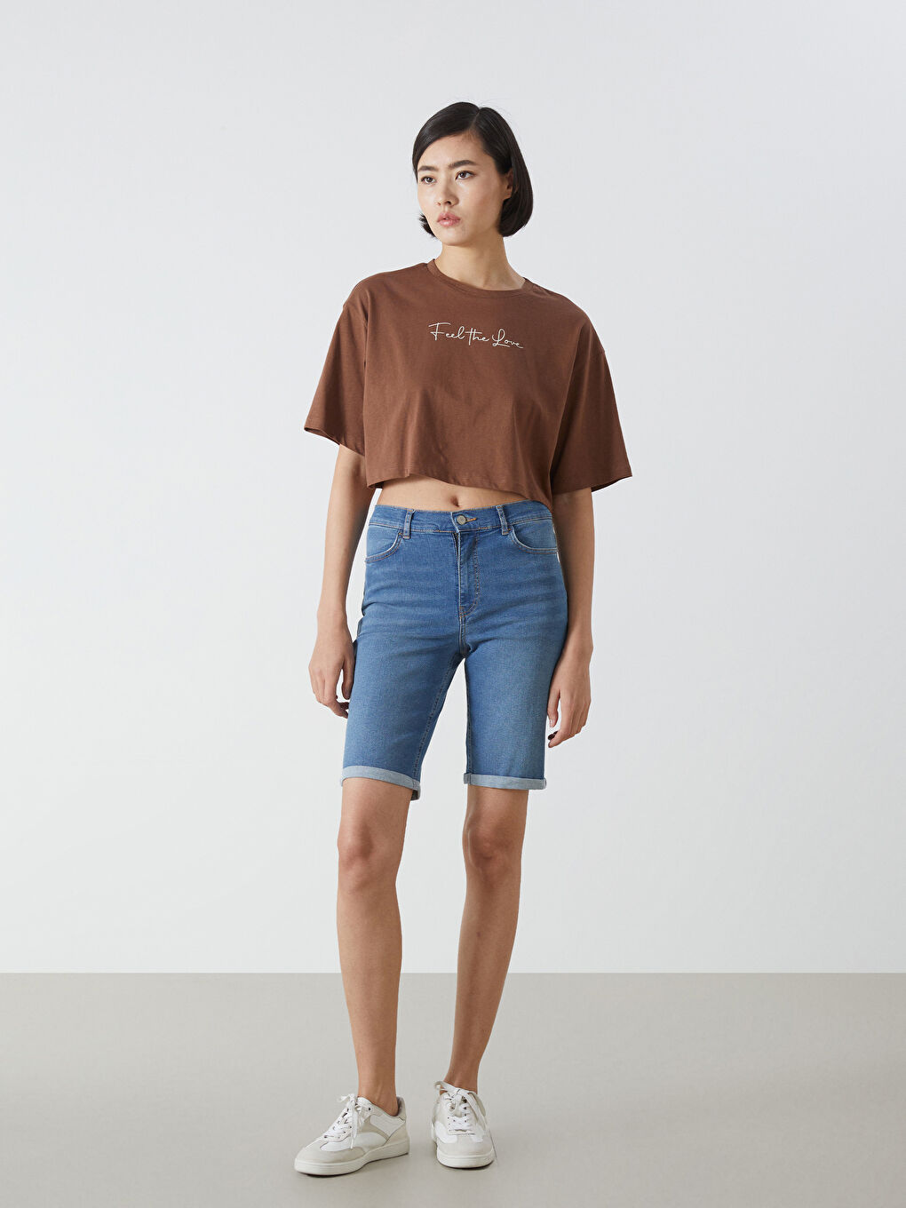 LCW Jeans Bermuda Fit Ženski Teksas Šorts -S4OR95Z8-507