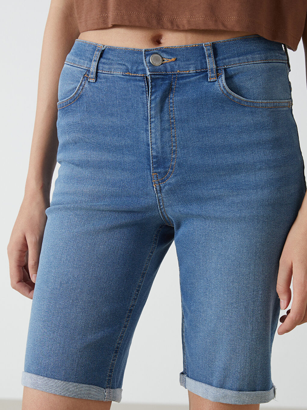 LCW Jeans Bermuda Fit Ženski Teksas Šorts -S4OR95Z8-507