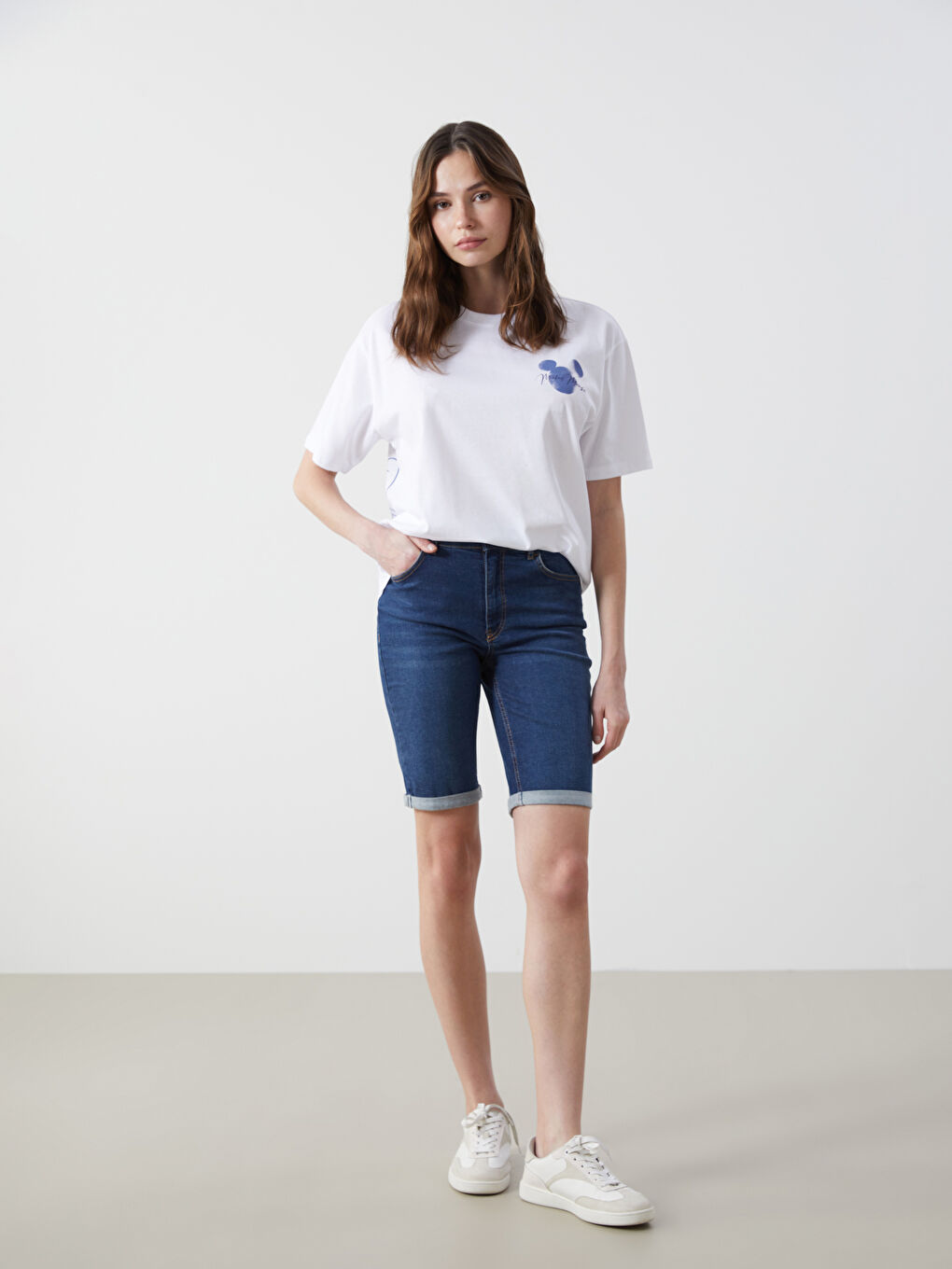 LCW Jeans Bermuda Fit Kadın Jean Şort -S4OS04Z8-309