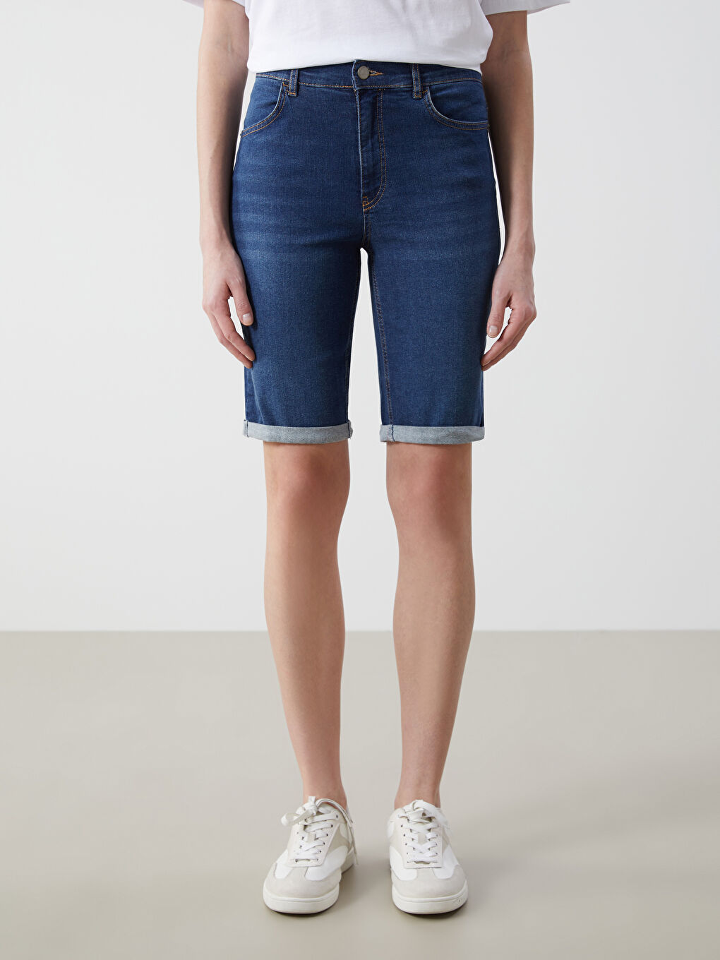 LCW Jeans Bermuda Fit Kadın Jean Şort -S4OS04Z8-309