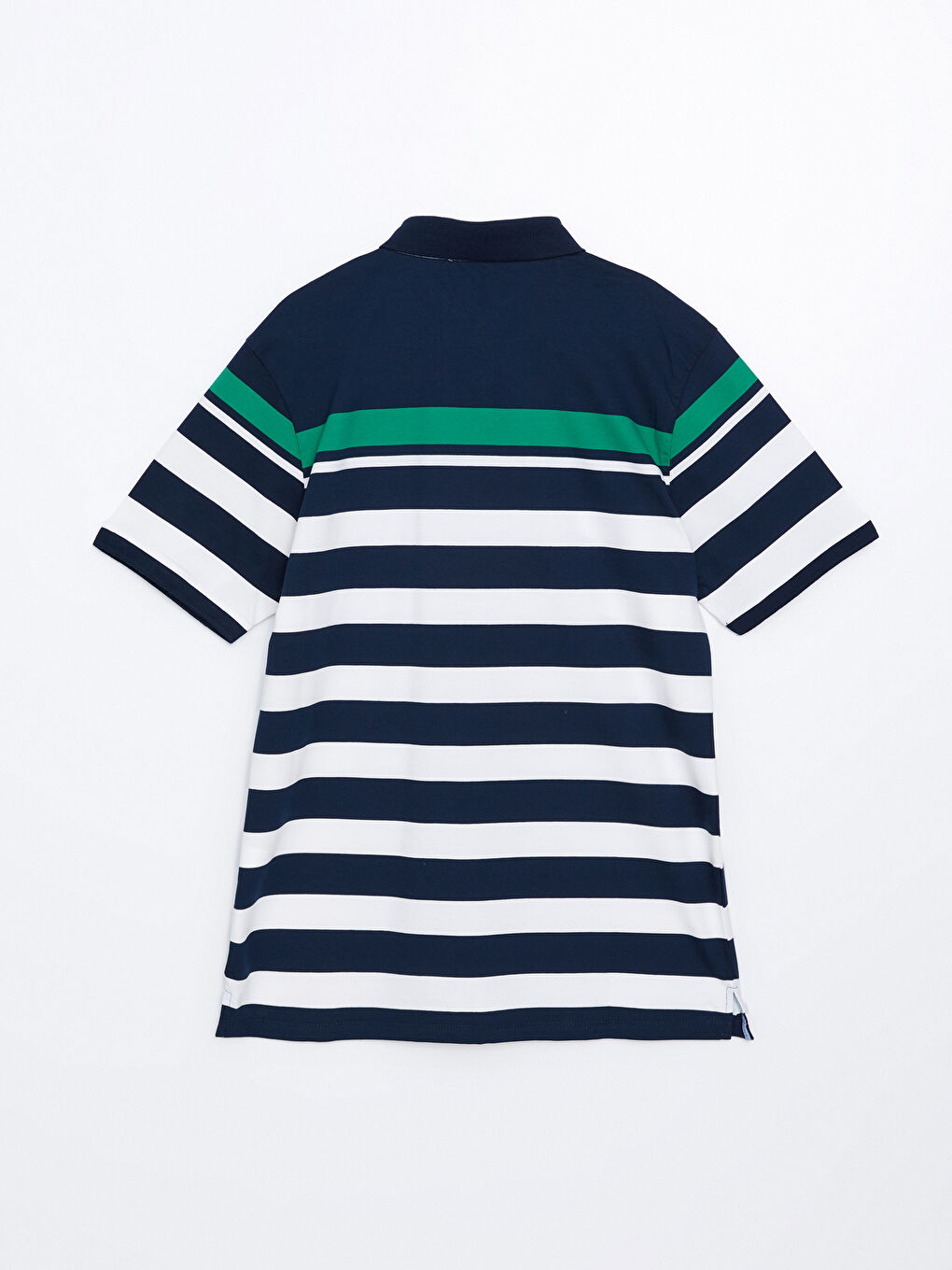 Polo Neck Short Sleeve Striped Piqué Men's T-Shirt -S4OS15Z8-LGS