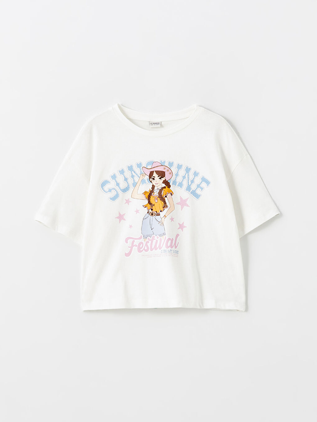 Crew Neck Girl's T-Shirt -S4OS23Z4-R9J