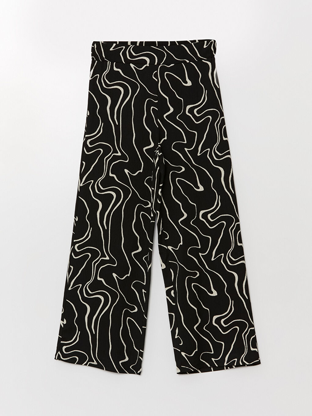 Elastic Waist Patterned Women's Trousers -S4OS80Z8-LQJ