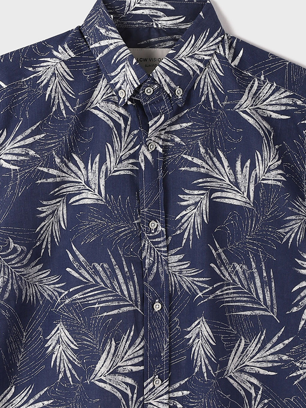 LCW Vision Slim Fit Kısa Kollu Desenli Erkek Gömlek -S5G287Z8-LS4