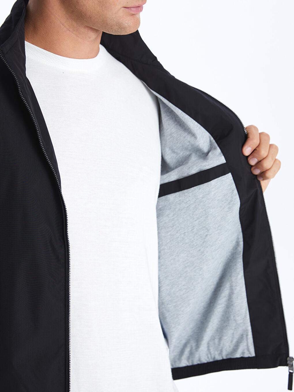 LCWAIKIKI Classic Standard Fit Funnel Neck Men's Coat -W51194Z8-CVL